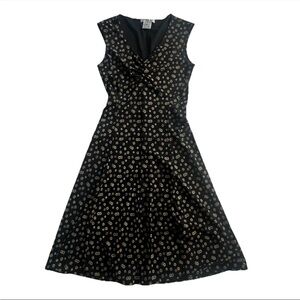 Vintage Nine West Women’s Dress S Black Floral Y2K Timeless Cocktail Corpcore